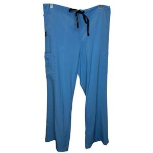 Carhartt Force Womens Petite‎ M Blue Cargo Scrub Pants Comfort Stretch